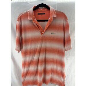 Greg Normal Performance Golf Polo Shirt Chest Hit Multicolored Orange Mens Sz L